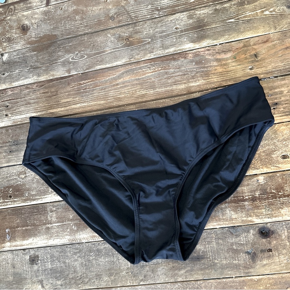 Black Solid XXL Bikini Bottom Great For Mixing And Matching Unbranded NWOT